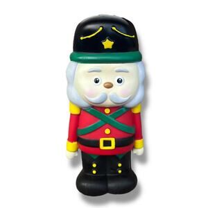 Merry & Bright XL Vinyl‎ Nutcracker Dog Toy Squeaky Chew Toss Christmas Holiday